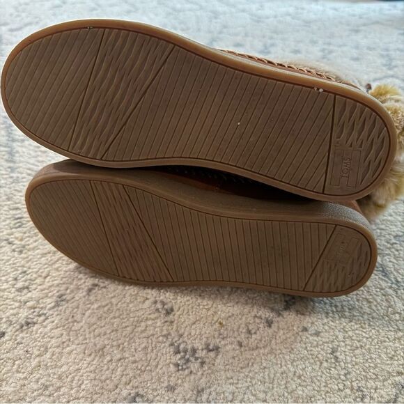 NEW TOMS Nepal Snow Boot in Sequoia Dark Amber Suede Faux Fur Size 7 - Picture 9 of 9